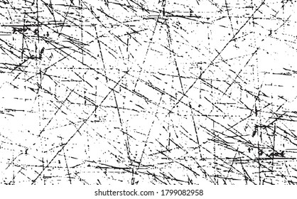 Scratched Grunge Urban Background Texture Vector. Dust Overlay Distress Grainy Grungy Effect. Distressed Backdrop Vector Illustration. Isolated Black on White Background. EPS 10.