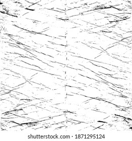 Scratched Grunge Urban Background Texture Vector. Dust Overlay Distress Grainy Grungy Effect. Distressed Backdrop Vector Illustration. Isolated Black on White Background. EPS 10.