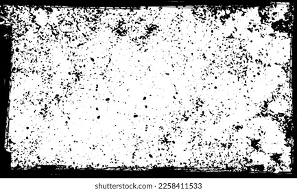 Vector De Textura De Fondo Urbano Grunge Escrachado. Efecto Grungy Grave. Vector de fondo con problemas negro sobre blanco