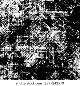 Scratched Grunge Urban Background Texture Vector. Dust Overlay Distress Grainy Grungy Effect. Distressed Backdrop Vector Illustration. Isolated Black on White Background. EPS 10