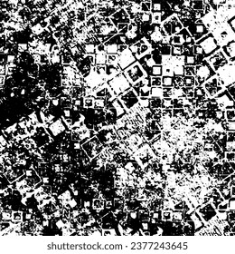 Scratched Grunge Urban Background Texture Vector. Dust Overlay Distress Grainy Grungy Effect. Distressed Backdrop Vector Illustration. Isolated Black on White Background. EPS 10