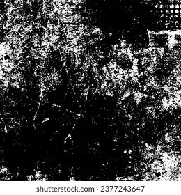 Scratched Grunge Urban Background Texture Vector. Dust Overlay Distress Grainy Grungy Effect. Distressed Backdrop Vector Illustration. Isolated Black on White Background. EPS 10