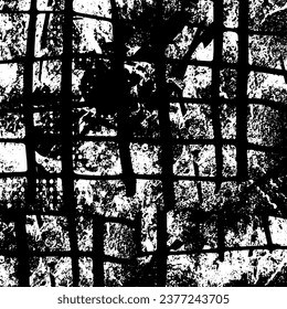 Vector De Textura De Fondo Urbano Grunge Escrachado. Efecto Grunguítico Grave de Dust Overlay Ilustración de vectores de fondo con problemas. Negro aislado sobre fondo blanco. EPS 10