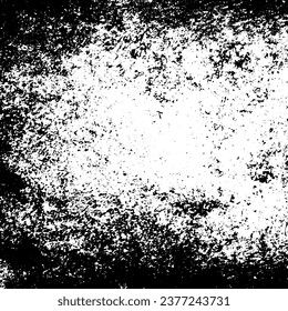 Vector De Textura De Fondo Urbano Grunge Escrachado. Efecto Grunguítico Grave de Dust Overlay Ilustración de vectores de fondo con problemas. Negro aislado sobre fondo blanco. EPS 10