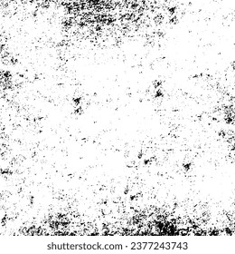 Vector De Textura De Fondo Urbano Grunge Escrachado. Efecto Grunguítico Grave de Dust Overlay Ilustración de vectores de fondo con problemas. Negro aislado sobre fondo blanco. EPS 10