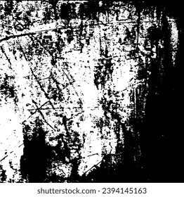 Scratched Grunge Urban Background Texture Vector. Dust Overlay Distress Grainy Grungy Effect. Distressed Backdrop Vector Illustration. Isolated Black on White Background. EPS 10.