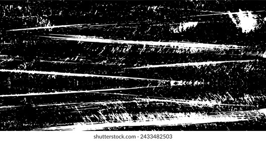 Vector de textura de fondo urbano de grunge rayado. Efecto Grungy Grungy Grainy Dress Overlay. Ilustración vectorial de fondo angustiado. Negro aislado sobre fondo blanco. EPS 10.
