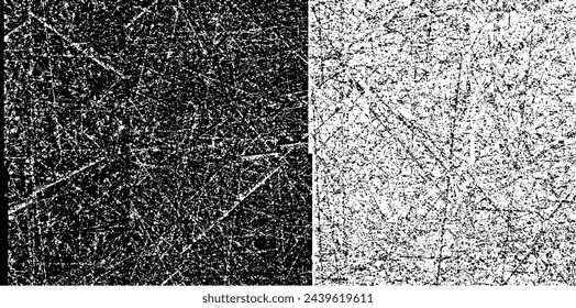 Scratched Grunge Urban Background Texture Vector. Dust Overlay Distress Grainy Grungy Effect. Distressed Backdrop Vector Illustration. Isolated Black on White Background. EPS 10.