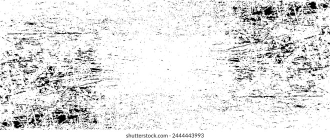 Scratched Grunge Urban Background Texture Vector. Dust Overlay Distress Grainy Grungy Effect. Distressed Backdrop Vector Illustration. Isolated Black on White Background. EPS 10.