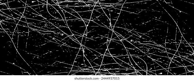 Scratched Grunge Urban Background Texture Vector. Dust Overlay Distress Grainy Grungy Effect. Distressed Backdrop Vector Illustration. Isolated Black on White Background. EPS 10.