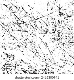 Gekratzte Grunge Urbane Hintergrund Textur Vektorgrafik. Dust Overlay Distress Grainy Grungy Effekt. Not leidende Vektorillustration. Isoliertes Schwarz auf weißem Hintergrund. EPS 10.