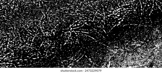 Gekratzte Grunge Urbane Hintergrund Textur Vektorgrafik. Dust Overlay Distress Grainy Grungy Effekt. Not leidende Vektorillustration. Isoliertes Schwarz auf weißem Hintergrund. EPS 10.