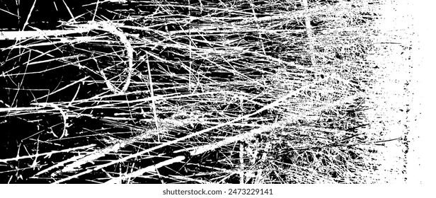 Scratched Grunge Urban Background Texture Vector. Dust Overlay Distress Grainy Grungy Effect. Distressed Backdrop Vector Illustration. Isolated Black on White Background. EPS 10.