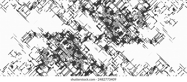 Scratched Grunge Urban Background Texture Vector. Dust Overlay Distress Grainy Grungy Effect. Abstract Old Grunge Wall Texture. Distressed Backdrop Vector Illustration.