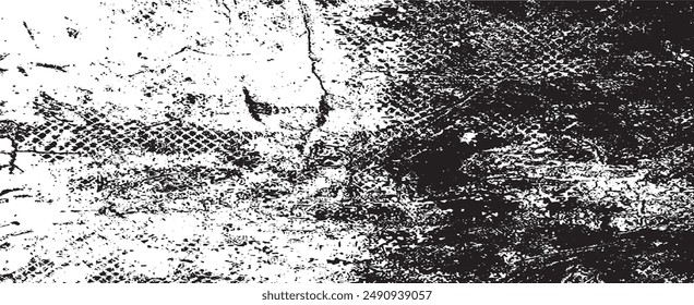 Scratched Grunge Urban Background Texture Vector. Dust Overlay Distress Grainy Grungy Effect. Distressed Backdrop Vector Illustration. Isolated Black on White Background. EPS 10.