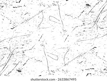 Scratched Grunge Urban Background Texture Vector. Dust Overlay Distress Grainy Grungy Effect. Distressed Backdrop Vector Illustration. Isolated Black on White Background. EPS 10.