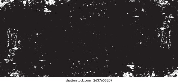 Scratched Grunge Urban Background Texture Vector. Dust Overlay Distress Grainy Grungy Effect. Distressed Backdrop Vector Illustration. Isolated Black on White Background. EPS 10.