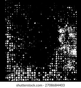 Scratched grunge urban background texture vector. Dust overlay distress grainy grungy effect. Distressed vector illustration. White on black background. Vintage. 