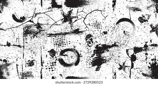Padrão sem fim grungy ralado . textura de padrão sem costura. Padrão de sobreposição orgânica . Vetor repetível de textura arranhada .Tela imprimir infinita textura de padrão. Arranha a textura do plano de fundo.
