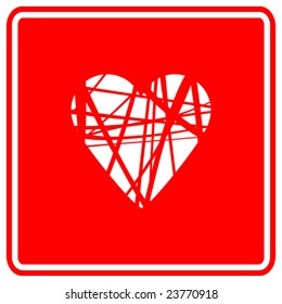 scratched heart sign