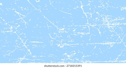 Textura de la superficie de hielo rayada. Fondo helado azul con rastros de skate, grietas, arañazos. Fondo áspero de la pista del deporte del invierno. Fondo de pantalla de agua congelada del lago o del estanque con los puntos, el punto y las líneas.eps10