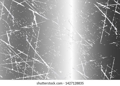 Scratched metal chrome silver texture vector icon set collection. Shiny brushed vector metallic gradient icon grunge background silver for banner, label, medal. Silver gradient for banner, award