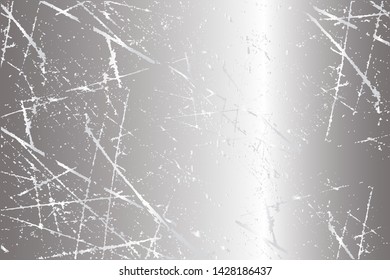 Scratched metal chrome silver texture vector icon set collection. Shiny brushed vector metallic gradient icon grunge background silver for banner, label, medal. Silver gradient for banner, award