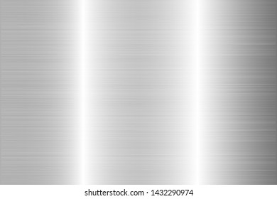 Scratched metal chrome silver texture vector icon set. Shiny brushed vector metallic gradient grunge background silver for banner, label, medal, button. Silver abstract chrome gradient collection