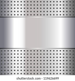 Scratched, on chrome background, 10eps