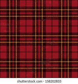 Scratched plaid tartan pattern