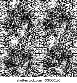 Scratched seamless pattern. Vector background.