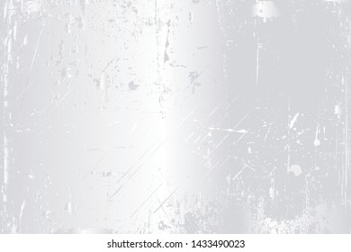 Scratched silver chrome metal texture vector icon set. Shiny silver brushed vector metallic gradient background for banner, label, medal, button. Grunge silver vintage abstract chrome gradient