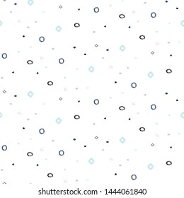 Scratched small shapes rough dashes seamless vector pattern.