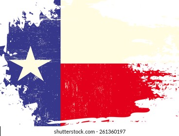 Scratched Texas Flag. A Flag Of Texas With A Grunge Texture