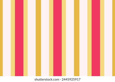 Gekratztes Texturgewebe Muster, das nahtlose Linien mit Streifen teilt. Party Textile Vektorgrafik vertikaler Hintergrund in Meermuschel und Gelbtönen.
