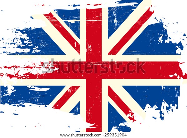 Britische Flagge Gekront Eine Englische Flagge Stock Vektorgrafik Lizenzfrei