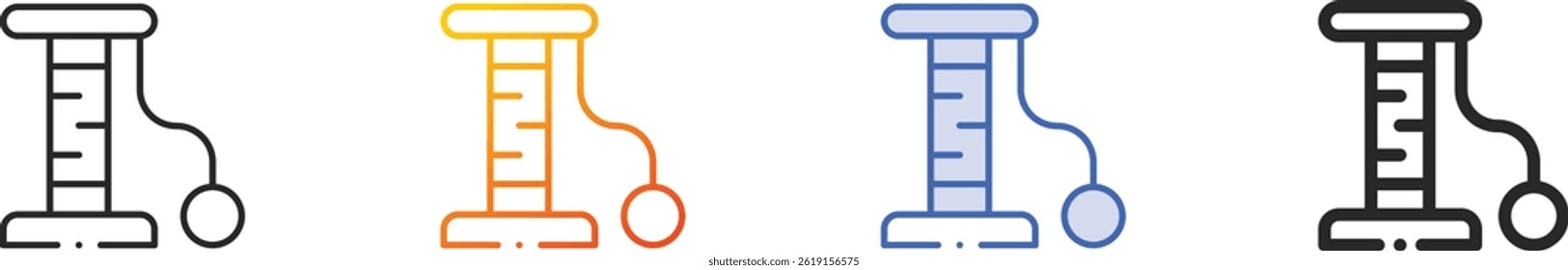 scratcher icon.Thin Linear, Gradient, Blue Stroke and bold Style Design Isolated On White Background