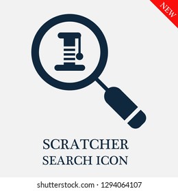 Scratcher search icon. Editable Scratcher search icon for web or mobile.