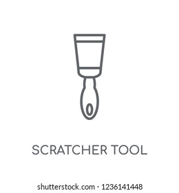 Scratcher tool linear icon. Modern outline Scratcher tool logo concept on white background from Construction collection. Suitable for use on web apps, mobile apps and print media.