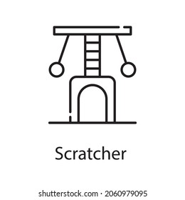 Scratcher Vector outline Icon Design illustration. Veterinary Symbol on White background EPS 10 File