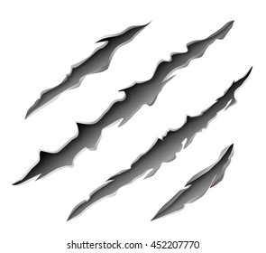 Scratches of Animal or Monsters Claw Vector Illustration