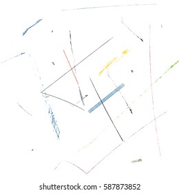 Scratches collection. Set of hand drawn lines and scratches. Abstract art background. 