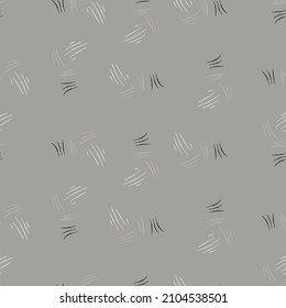 Scratches seamless pattern. Grunge texture. Old design. Repeated texture in doodle style for fabric, wrapping paper, wallpaper, tissue. Vector illustration.