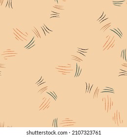 Scratches seamless pattern. Grunge texture. Old design. Repeated texture in doodle style for fabric, wrapping paper, wallpaper, tissue. Vector illustration.