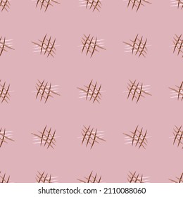Scratches seamless pattern. Grunge texture. Horror design. Repeated texture in doodle style for fabric, wrapping paper, wallpaper, tissue. Vector illustration.