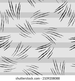 Scratches of seamless pattern. Hand drawn horror background . Repeated texture in doodle style for fabric, wrapping paper, wallpaper, tissue. Vector illustration.