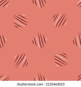 Scratches of seamless pattern. Hand drawn horror background. Repeated texture in doodle style for fabric, wrapping paper, wallpaper, tissue. Vector illustration.