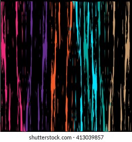 scratches Vector bold plaid pattern with thin brushstrokes and thin stripes hand painted in bright red, green, blue colors. Dynamic striped print texture for fall winter retro fashion and sportswear