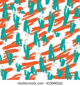 scratches Vector bold plaid pattern with thin brushstrokes and thin stripes hand painted in bright red, green, blue colors. Dynamic striped print texture for fall winter retro fashion and sportswear