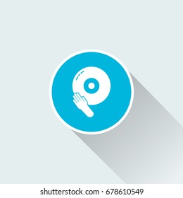  Scratching a music disc icon